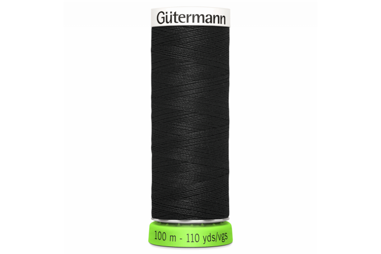 Sew-all Thread 100% Recycled Gutermann, 100m Colour BLK 000