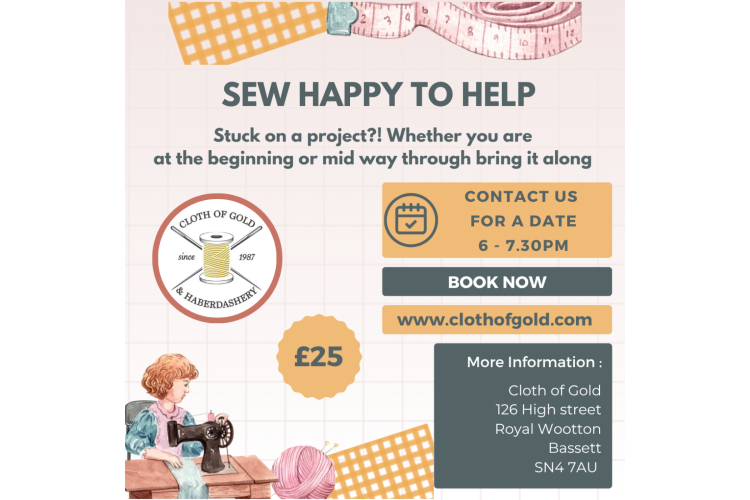 Sew happy to help - Class / Workshop - 2026