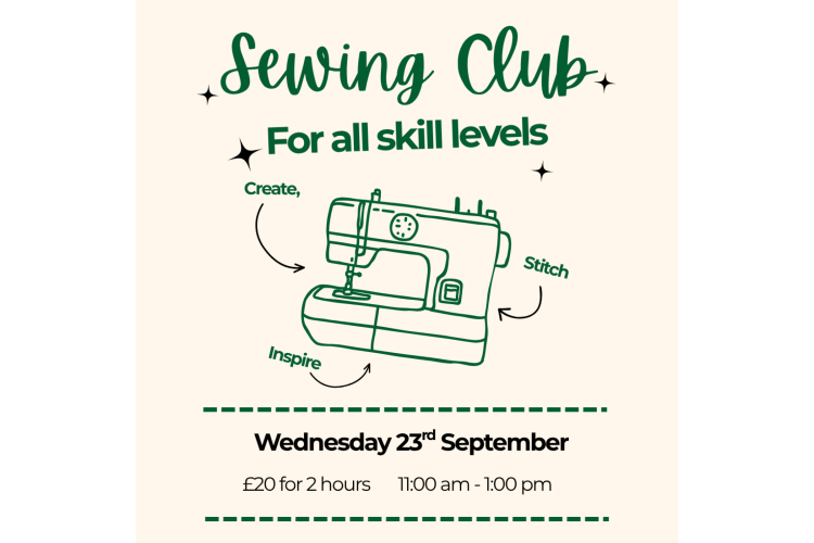 Sewing Club - Booking Required - 23rd September