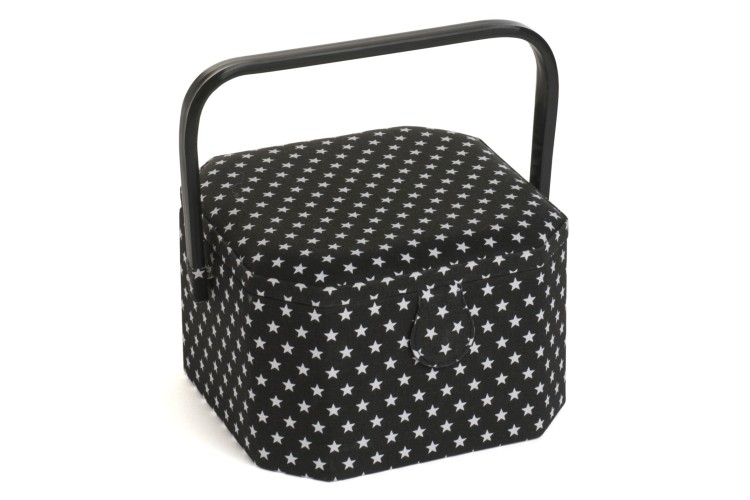 Sewing Box - Medium - Octagonal Black Star