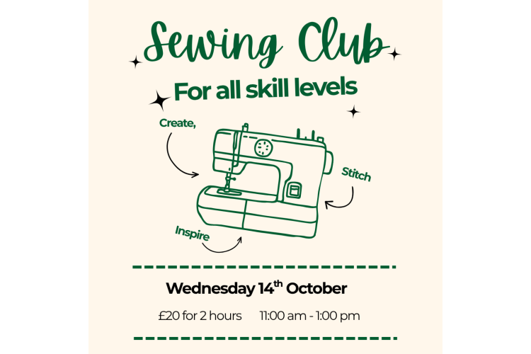 Sewing Club - Booking Required - 14th October
