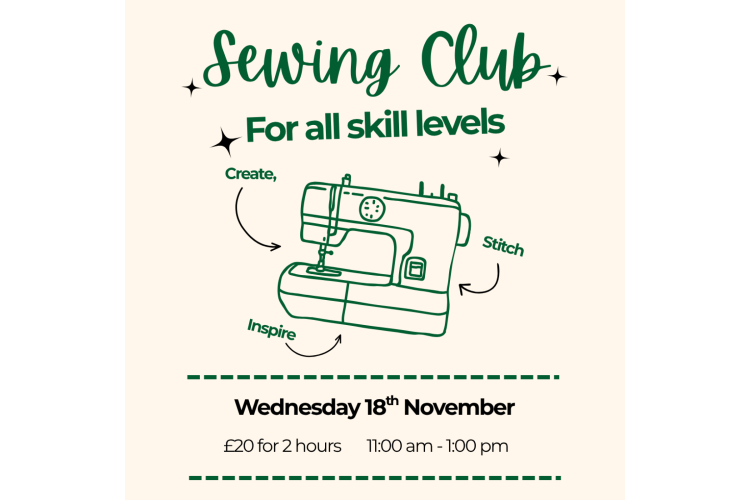 Sewing Club - Booking Required - 18th November