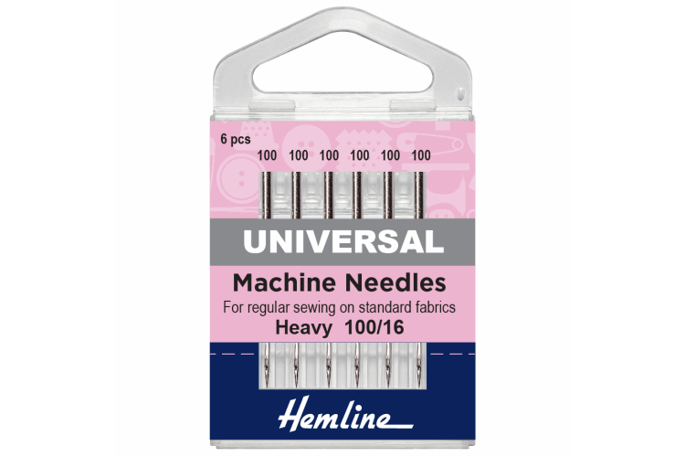 Sewing Machine Needles, Universal, Heavy 100/16, 5 Pieces