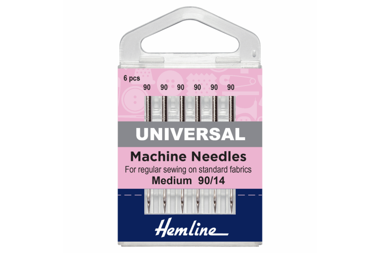Sewing Machine Needles, Universal, Medium/Heavy 90/14, 5 Pieces