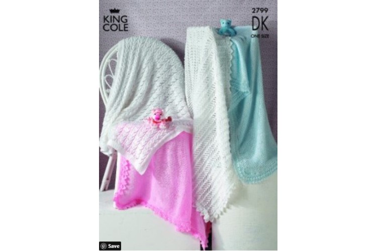 Shawls Knitted in any King Cole DK - 2799