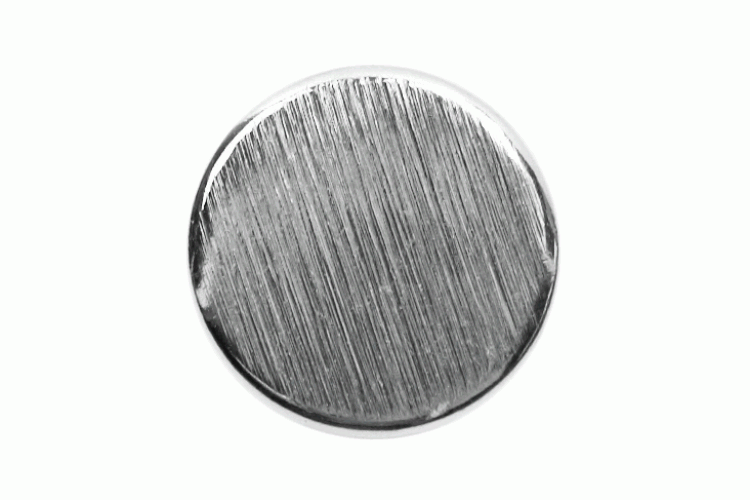 Silver Textured Metal, 15mm Shank Button