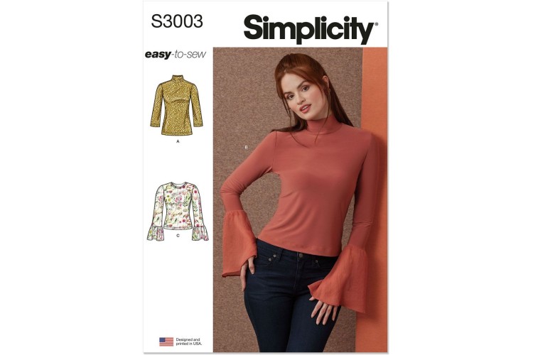 Simplicity S3003 Misses' Knit Tops