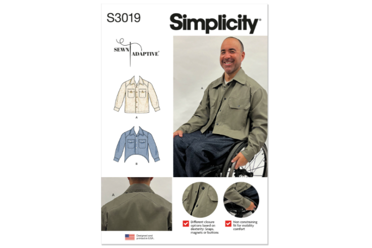 Simplicity S3019 Unisex Adaptive Shacket by Sewn Adaptive
