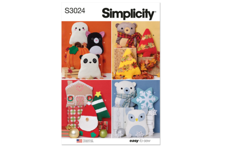 Simplicity S3024 Seasonal Throw Pillows