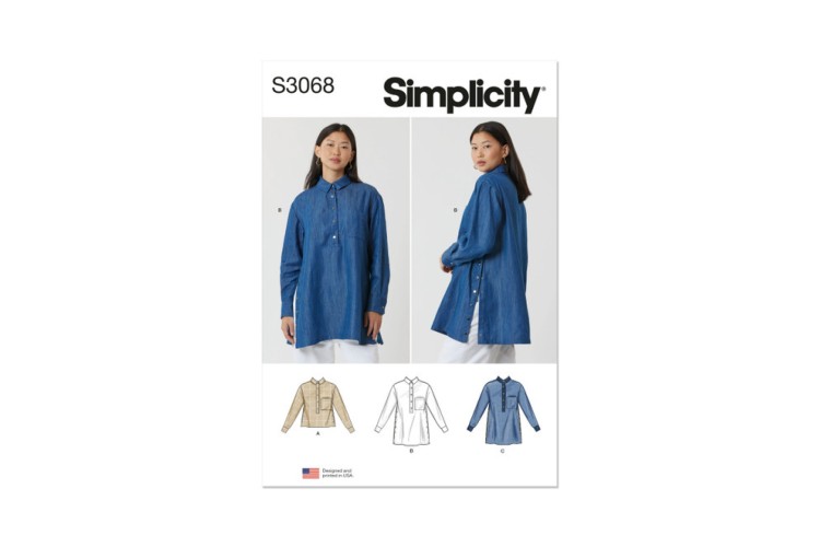 Simplicity S3068 Misses' Top and Tunics