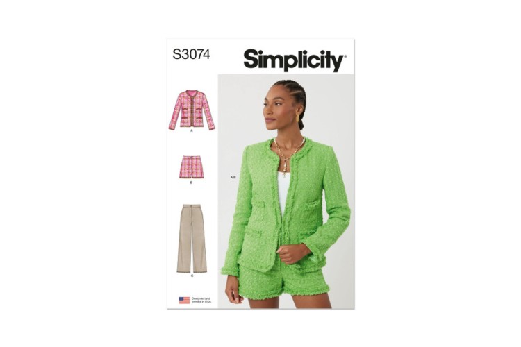 Simplicity S3074 Misses' and Miss Petite Jacket, Shorts and Pants