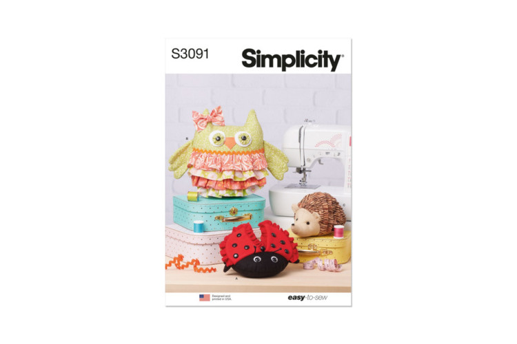 Simplicity S3091 Plush Animals