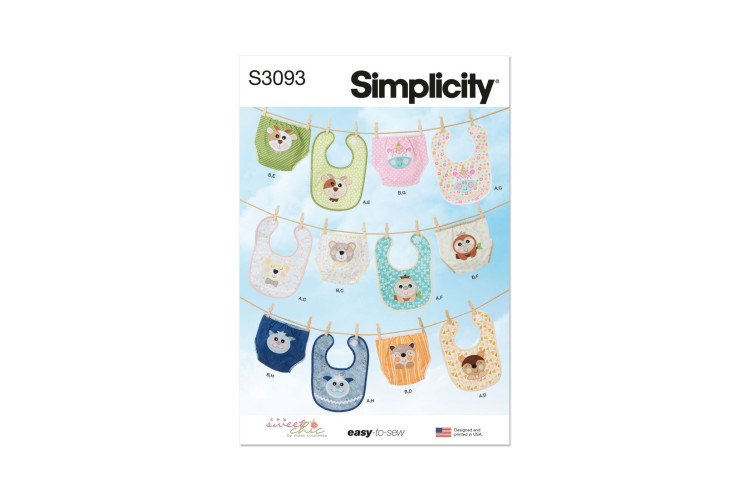 Simplicity S3093 Babies' Bibs and Diaper Cover by Sew Sweet Chic by Susan