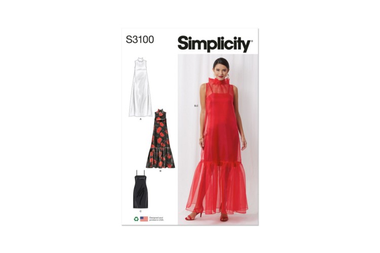 Simplicity S3100 Misses' Special Occasion Dress and Slip
