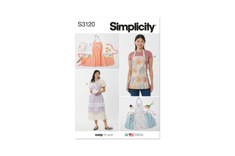 Simplicity S3120 Misses' Apron in Two Lengths