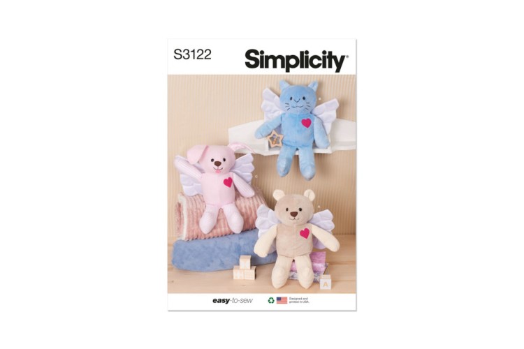 Simplicity S3122 Memory Plush Animals with Wings
