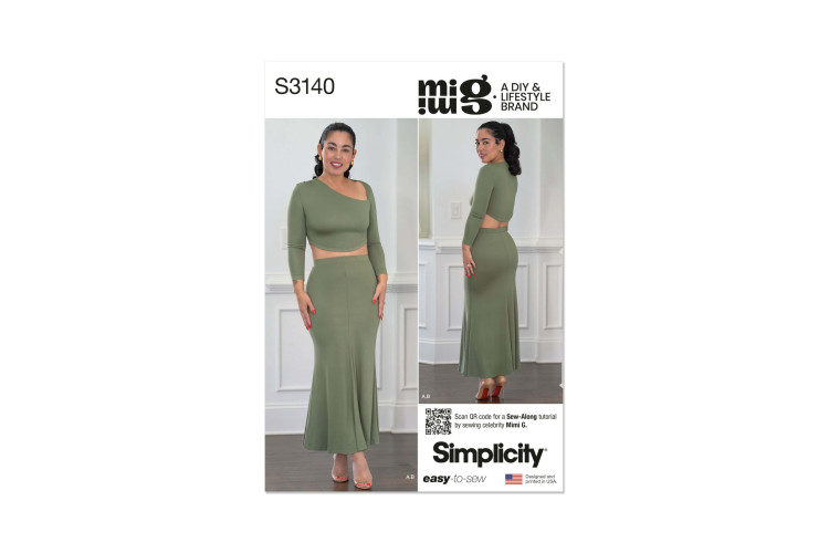 Simplicity S3140 Misses' Knit Top and Skirt by Mimi G Style
