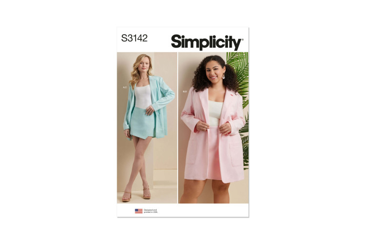 Simplicity S3142 Misses' and Women's Blazer and Skorts