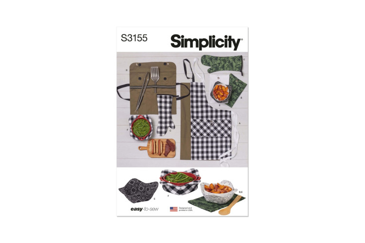 Simplicity S3155 Outdoor Grill and Picnic Accessories