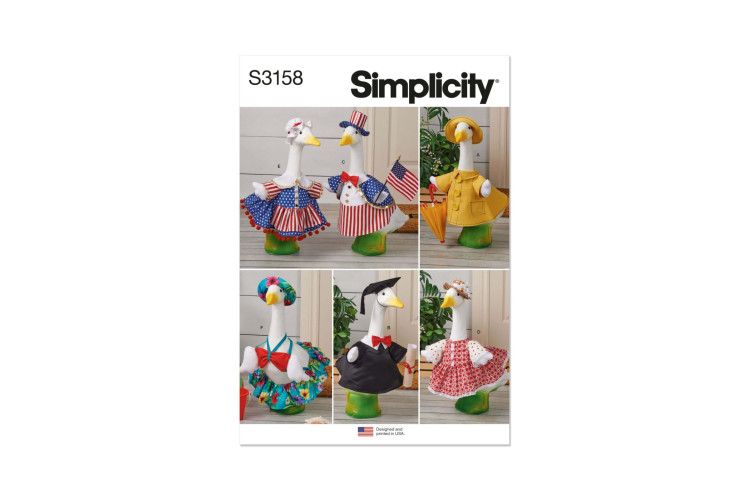 Simplicity S3158 Clothes for Porch and Lawn Geese