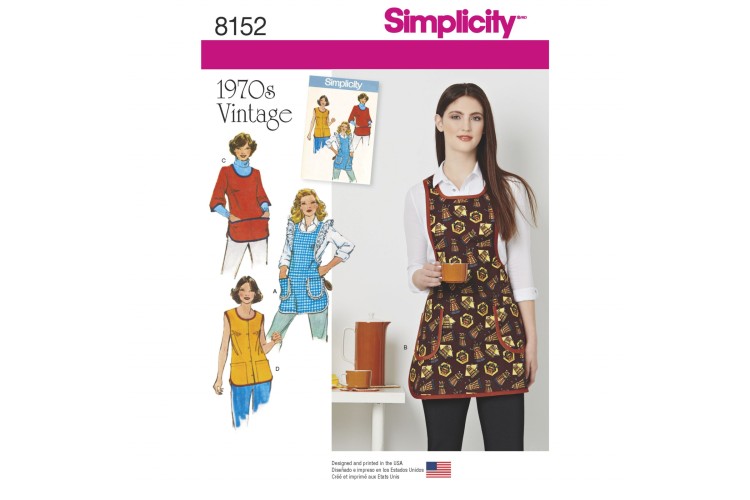 Simplicity S8152 Misses' Vintage 1970's Aprons