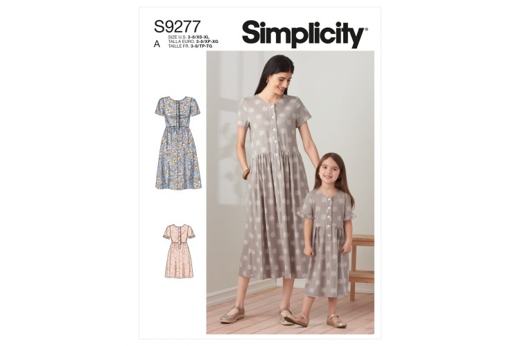Simplicity S9277 Misses' and Children's Dresses