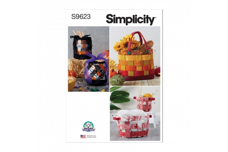 Simplicity S9623 Fabric Baskets by Carla Reiss Design