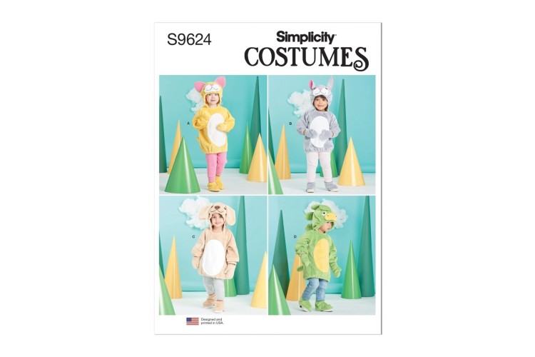 Simplicity S9624 Toddlers' Animal Costumes