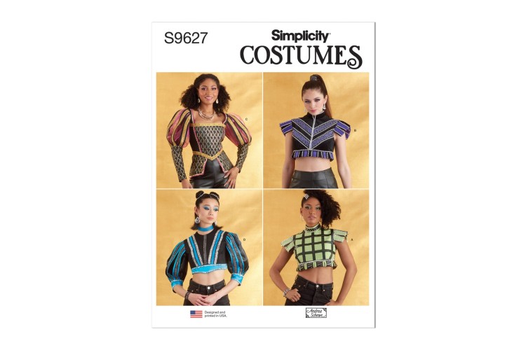 Simplicity S9627 Misses' Costume Tops by Andrea Schewe Designs