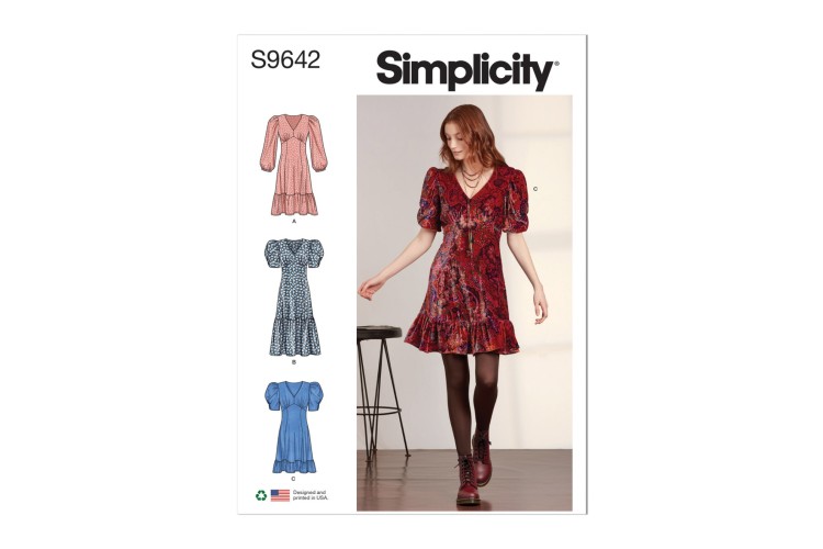 Simplicity S9641 Misses' Button Down Dress