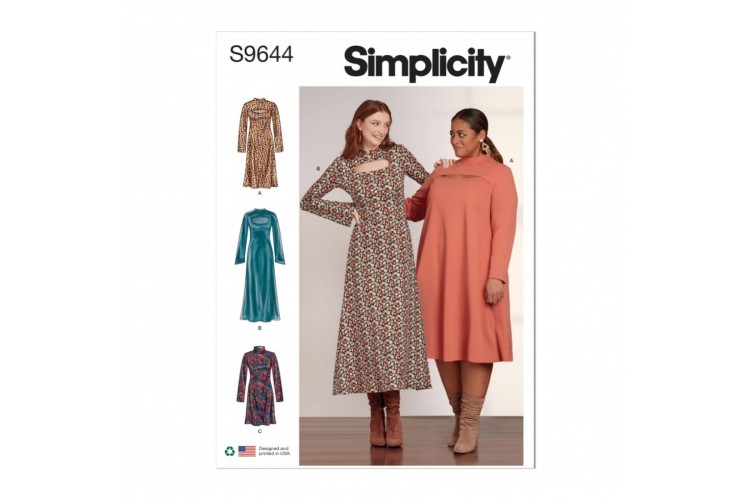 Simplicity S9644 Misses' and Women's Knit Dress