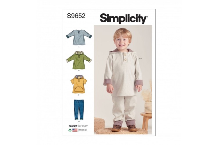 Simplicity S9652 Toddlers' Tops and Trousers