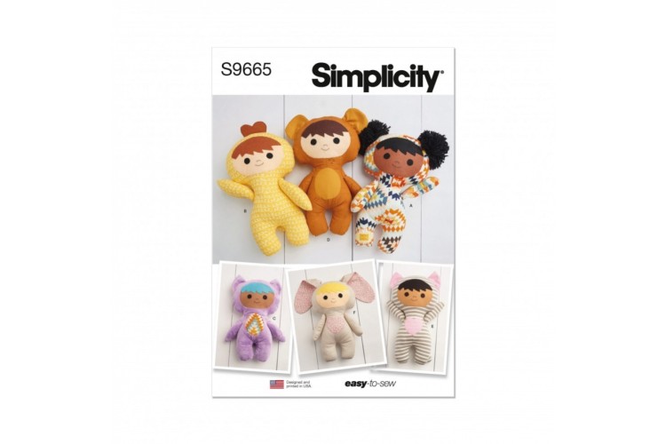 Simplicity S9665 Plush Dolls