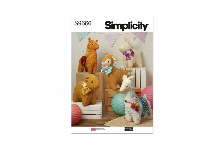 Simplicity S9666 Plush Animals by Elaine Heigl