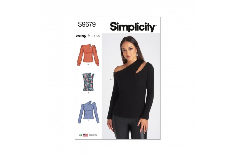 Simplicity S9679 Misses' Knit Top with Sleeve Variations