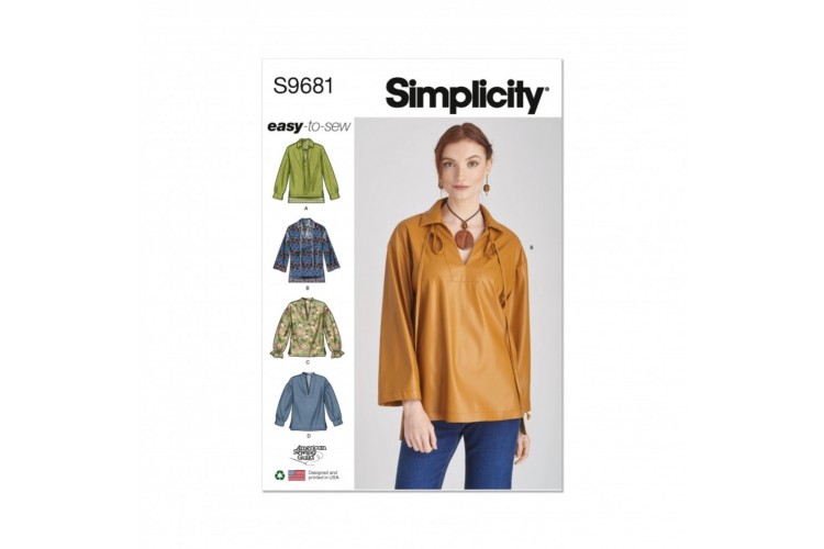 Simplicity S9681 Misses' and Women's Pull-Over Top