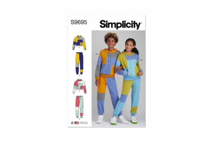 Simplicity S9695 Girls' and Boys' Hoodie and Jogger Set