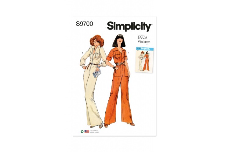 Simplicity S9700 Misses' Vintage Jumpsuit