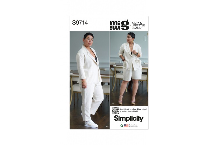 Simplicity S9714 Misses' Jacket, Trousers and Shorts by Mimi G Style