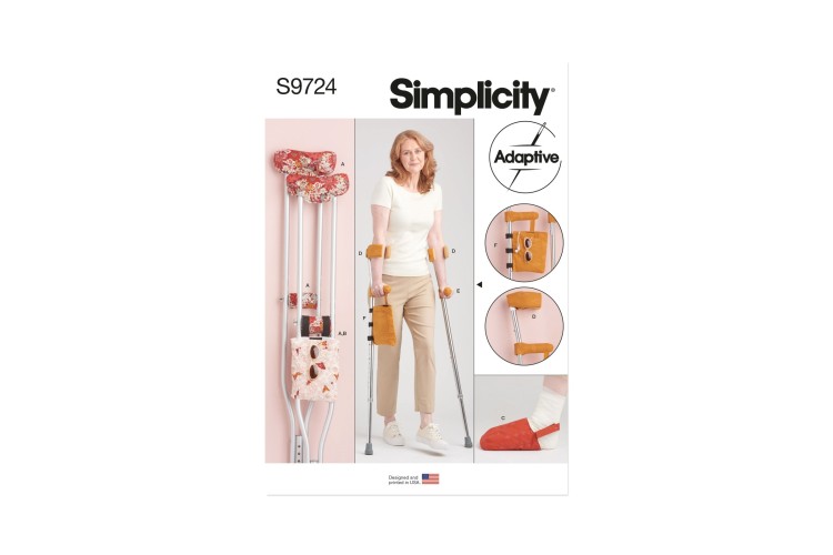 Simplicity S9724 Crutch Pads, Bag and Toe Cover