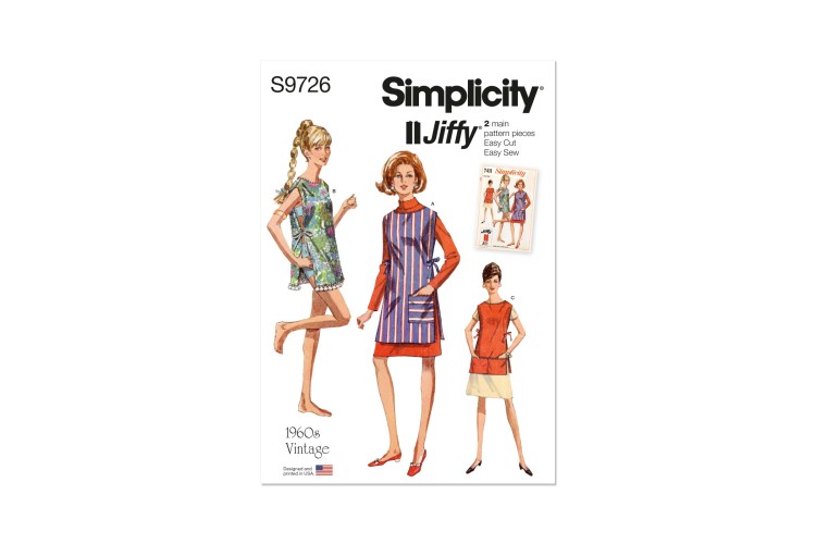 Simplicity S9726 Misses' Vintage Apron or Beach Cover-up in Two Lengths