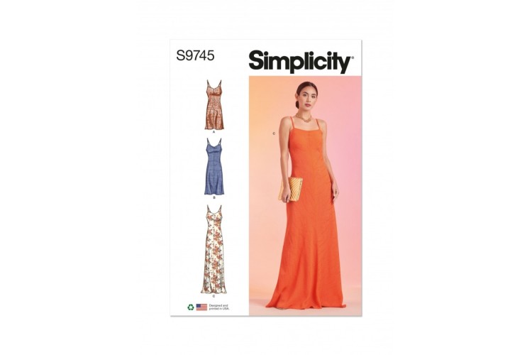 Simplicity S9745 Misses' Slip Dress in Three Lengths