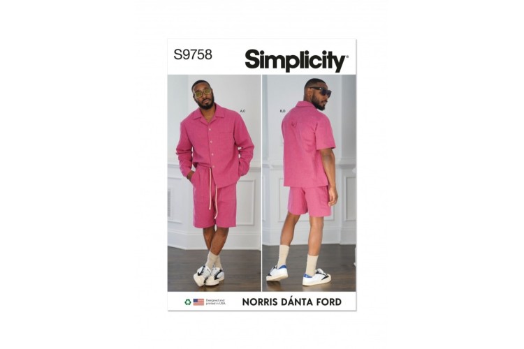 Simplicity S9758 Men's Shirts and Shorts by Norris Danta Ford