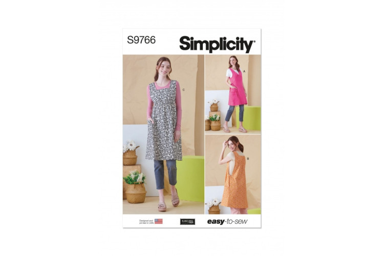 Simplicity S9766 Misses' Tabard Aprons by Elaine Heigl Designs