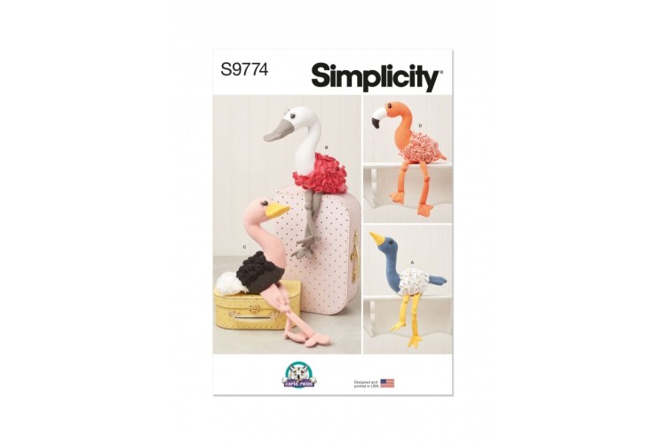Simplicity S9774 Decorative Plush Birds by Carla Reiss Design