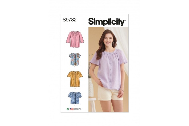 Simplicity S9782 Misses' Tops