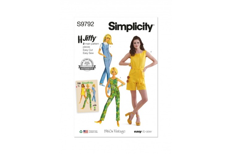 Simplicity S9792 Misses' Jumpsuit in Two Lengths