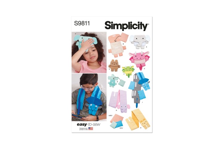 Simplicity S9811 Children's Warm or Cool Packs and Covers