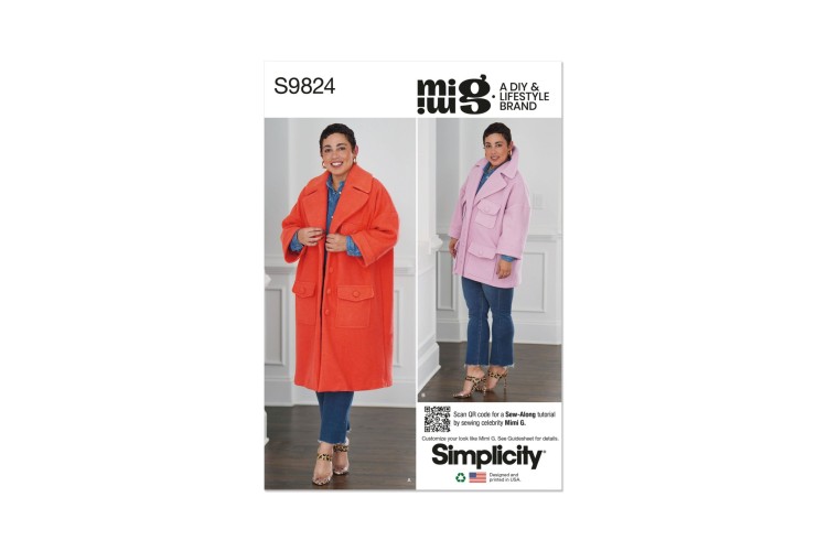 Simplicity S9824 Misses' Coat in Two Lengths by Mimi G Style