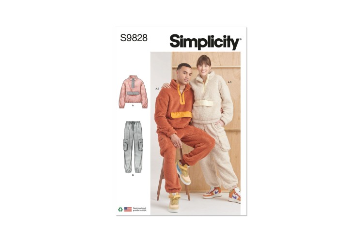 Simplicity S9828 Unisex Sweatshirt and Pants